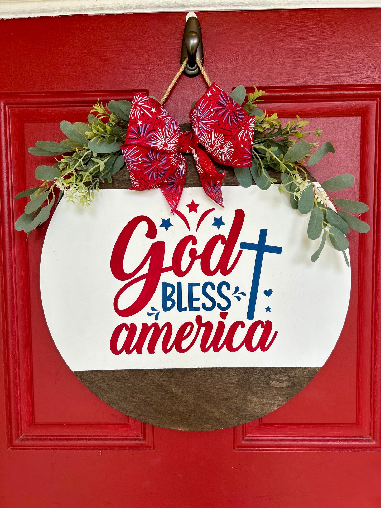 God Bless America Door Sign